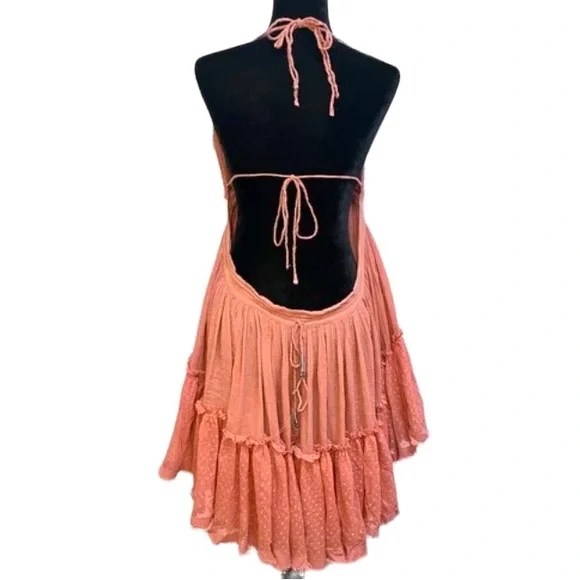 Free People 100 Degree Mini Dress Pink/Rose Size M - Picture 5 of 6